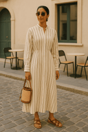 The Striped Casual Dress - The Abaya Lab