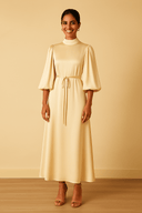 The Studio Cream Dress - The Abaya Lab