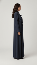 The Suad Mandarin Tie Detail Front Close Abaya - TAL by The Abaya Lab