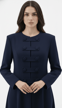 The Suhaila Modern Military Detail Abaya - TAL by The Abaya Lab