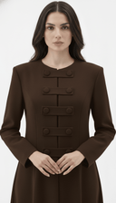 The Suhaila Modern Military Detail Abaya - TAL by The Abaya Lab