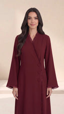 The Sumaya Classic Fringe Edge Abaya - TAL by The Abaya Lab