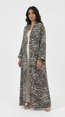 The Summaya Zebra Print Open Abaya - TAL by The Abaya Lab