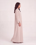 The Tahira Loop Embroidered Abaya with Split Cuffs - TAL by The Abaya Lab