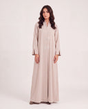 The Tahira Loop Embroidered Abaya with Split Cuffs - TAL by The Abaya Lab