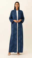 The Taleen Floral Navy Abaya - TAL by The Abaya Lab