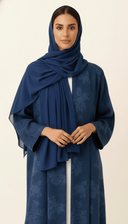 The Taleen Floral Navy Abaya - TAL by The Abaya Lab