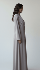 The Talia Classic Pearl Mandarin Collar Abaya - TAL by The Abaya Lab