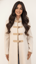 The Tamara Napolean Vintage Button Linen Abaya - TAL by The Abaya Lab