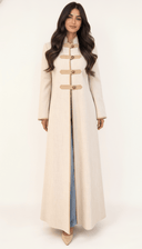 The Tamara Napolean Vintage Button Linen Abaya - TAL by The Abaya Lab