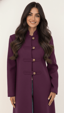 The Tamara Napolean Vintage Button Linen Abaya - TAL by The Abaya Lab