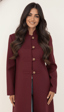 The Tamara Napolean Vintage Button Linen Abaya - TAL by The Abaya Lab