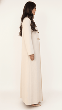 The Tamara Napolean Vintage Button Linen Abaya - TAL by The Abaya Lab