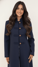 The Tamara Napolean Vintage Button Linen Abaya - TAL by The Abaya Lab