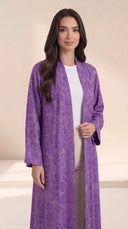 The Tanzila Tonal Floral Open-Front Abaya - TAL by The Abaya Lab