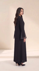 The Urwa Sheer Detail Abaya with Flared Sleeves - TAL by The Abaya Lab