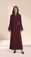 The Urwa Sheer Detail Abaya with Flared Sleeves - TAL by The Abaya Lab