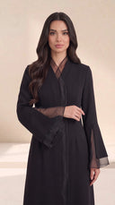 The Urwa Sheer Detail Abaya with Flared Sleeves - TAL by The Abaya Lab