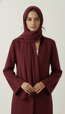 The Uzma Contrast Trim Open Abaya - TAL by The Abaya Lab
