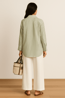 The Verde Stripe Shirt - TAL by The Abaya Lab