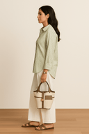 The Verde Stripe Shirt - TAL by The Abaya Lab