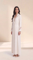 The Wahiba Tailored Abaya with Sheer Panel Detailing - TAL by The Abaya Lab