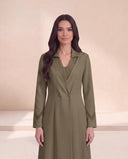 The Wahiba Tailored Abaya with Sheer Panel Detailing - TAL by The Abaya Lab