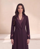 The Wahiba Tailored Abaya with Sheer Panel Detailing - TAL by The Abaya Lab