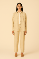 The Wajiha Striped Linen Co - Ord Set - The Abaya Lab