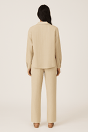 The Wajiha Striped Linen Co - Ord Set - The Abaya Lab