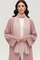The Wardah Blush Rose Flow Abaya - TAL by The Abaya Lab