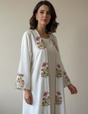 The Wardah Embroidered Floral Front - Close Abaya - TAL by The Abaya Lab