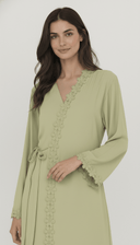 The Wardah Floral Lace Wrap Abaya - TAL by The Abaya Lab