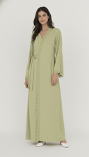 The Wardah Floral Lace Wrap Abaya - TAL by The Abaya Lab