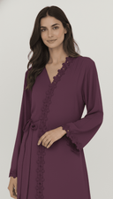 The Wardah Floral Lace Wrap Abaya - TAL by The Abaya Lab