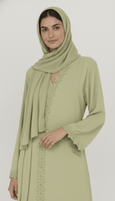 The Wardah Floral Lace Wrap Abaya - TAL by The Abaya Lab