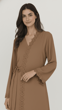 The Wardah Floral Lace Wrap Abaya - TAL by The Abaya Lab