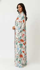 The wardah Wildflower Print Open Abaya - TAL by The Abaya Lab
