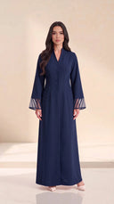 The Wasama Tailored Abaya with Sheer Panel Detailing - TAL by The Abaya Lab