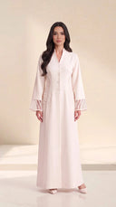 The Wasama Tailored Abaya with Sheer Panel Detailing - TAL by The Abaya Lab