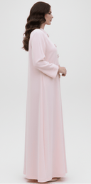 The Wijdan Pearl Button Mandarin Abaya - TAL by The Abaya Lab