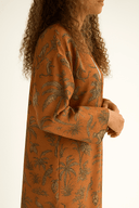 The Yara Terracotta Tropic Abaya - TAL by The Abaya Lab
