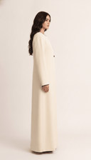 The Yumna Contrast Trim Minimal Abaya - TAL by The Abaya Lab