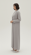 The Yusra Soft Scallop Collar Open Abaya - TAL by The Abaya Lab