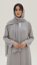 The Yusra Soft Scallop Collar Open Abaya - TAL by The Abaya Lab