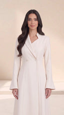 The Zabya Tailored Blazer Abaya with Flared Cuffs - TAL by The Abaya Lab