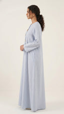 The Zahra Striped Statement Embellishment Abaya - TAL by The Abaya Lab
