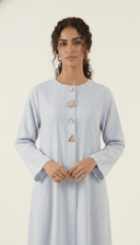 The Zahra Striped Statement Embellishment Abaya - TAL by The Abaya Lab