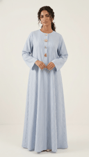 The Zahra Striped Statement Embellishment Abaya - TAL by The Abaya Lab