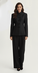 The Zaina Tailored Mandarin Collar Blazer Set - TAL by The Abaya Lab